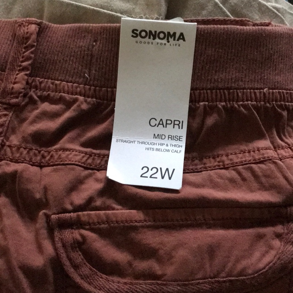 Capri mid rise pants